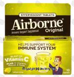 Airborne  dietary supplement, helps body fight germs, lemon-lime flavored Center Front Picture