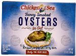 Chicken Of The Sea Oysters Smoked In Oil Center Front Picture