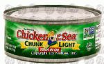 Chicken Of The Sea  chunk light tuna in oil Center Front Picture