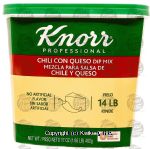 Knorr Professional chili con queso dip mix, yield 14 lb. Center Front Picture