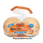 Thomas' Bagel Thins everything, 8-count, pre-sliced, 110 calories Center Front Picture