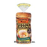 Thomas' Bagels Hearty Grains 100%  Whole Wheat Pre-Sliced 6 Ct Center Front Picture