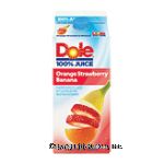 Dole 100% Juice orange, strawberry, banana blend juice Center Front Picture