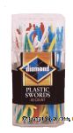 Diamond  assorted color plastic swords in plastic square Center Front Picture