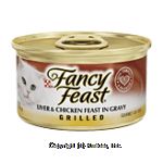 Fancy Feast  wet cat food, grilled liver & chicken ffeast in gravy Center Front Picture