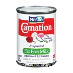 Carnation Evaporated Milk Vitamins A & D Added Fat Free Center Front Picture