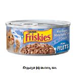 Friskies Wet Cat Food Prime Filets w/Ocean Whitefish & Tuna In Sauce Center Front Picture