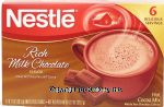 Nestle  rich milk chocolate flavor hot cocoa mix, 6 .71-oz. envelopes Center Front Picture