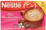 Nestle  mini marshmallows rich milk chocolate flavor hot cocoa mix, 6 .71-oz. envelopes Center Front Picture