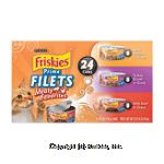 Purina Friskies Prime Filets; canned cat food, variety pack, 24 5.5-oz pull top cans; chicken, turkey, beef Center Front Picture