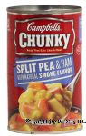 Campbell's Chunky split pea & ham soup that eats like a meal Center Front Picture