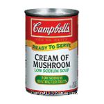 Campbell's Ready To Serve low sodium cream of mushroom soup Center Front Picture