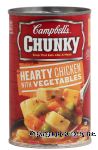 Campbell's Chunky hearty chicken with vegetables soup that eats like a meal Center Front Picture