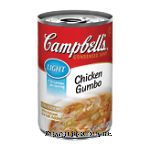 Campbell's  chicken gumbo condensed soup, the is NO LONGER LIGHT Center Front Picture