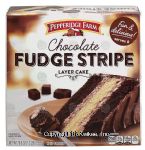 Pepperidge Farm  chocolate fudge stripe 3-layer cake, frozen Center Front Picture