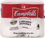 Campbell's  chicken and noodle condensed soup 4-pack Center Front Picture