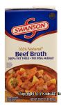 Swanson 100% Natural beef broth 100% fat free Center Front Picture