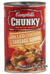 Campbell's Chunky grilled chicken and sausage gumbo soup that eats like a meal Center Front Picture