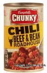 Campbell's Chunky chili with beans, roadhouse beef & bean chili Center Front Picture