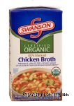 Swanson  certified organic free range chicken broth, 99% fat free, no msg, less sodium Center Front Picture