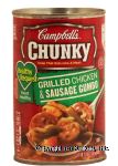 Campbell's Chunky Healthy Request; grilled chicken & sausage gumbo prepared soup Center Front Picture