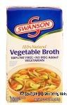 Swanson 100% Natural vegetable broth, 100% fat free, no msg added Center Front Picture