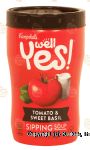 Campbell's Well Yes! tomato & sweet basil sipping soup Center Front Picture