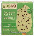 Yasso  frozen greek yogurt bars, mint chocolate chip, gluten free, 4 bars Center Front Picture