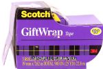 Scotch  gift wrap tape, 3/4 x 300-inch, roll in dispenser Center Front Picture