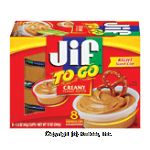 Jif To Go creamy peanut butter, 8 1.5-oz cups Center Front Picture