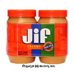 Jif Peanut Butter Creamy 40 Oz Twin Pk Center Front Picture