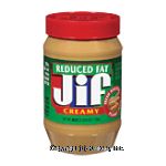 Jif Peanut Butter Creamy Reduced Fat Center Front Picture