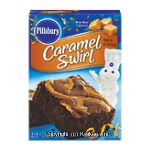 Pillsbury Fudge Supreme caramel swirl brownie mix, 8 x 8 pan size Center Front Picture