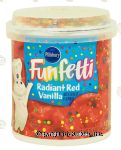 Pillsbury Funfetti rediant red vanilla frosting Center Front Picture