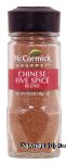 McCormick  Chinese Five Spice Gourmet Dry Blends/Seasonings Center Front Picture