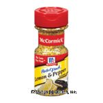 McCormick Perfect Pinch Lemon & Pepper seasoning Center Front Picture