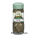 Gourmet Organic Black Pepper Coarse Ground 100% Organic Center Front Picture