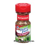 McCormick Perfect Pinch Garlic Pepper Blends salt free Center Front Picture