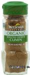 McCormick Gourmet cumin, roasted ground, organic Center Front Picture