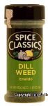 Spice Classics  dill weed Center Front Picture