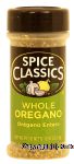 Spice Classics  oregano whole, oregano entero Center Front Picture