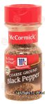 Mc Cormick  black pepper, coarse ground Center Front Picture