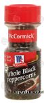 Mc Cormick  whole black peppercorns Center Front Picture