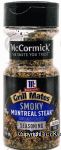 Mc Cormick Grill Mates smoky montreal steak seasoning, plastic jar Center Front Picture