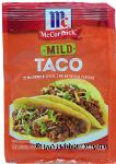 McCormick  mild taco seasoning mix Center Front Picture