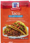 McCormick  taco spices 30% less sodium Center Front Picture