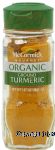 McCormick Gourmet ground turmeric, organic Center Front Picture