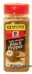 Mc Cormick  black pepper, pure ground Center Front Picture