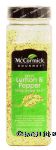 McCormick Gourmet zesty lemon & pepper seasoning salt Center Front Picture