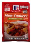 McCormick Slow Cookers Seasoning Hearty Beef Stew Center Front Picture